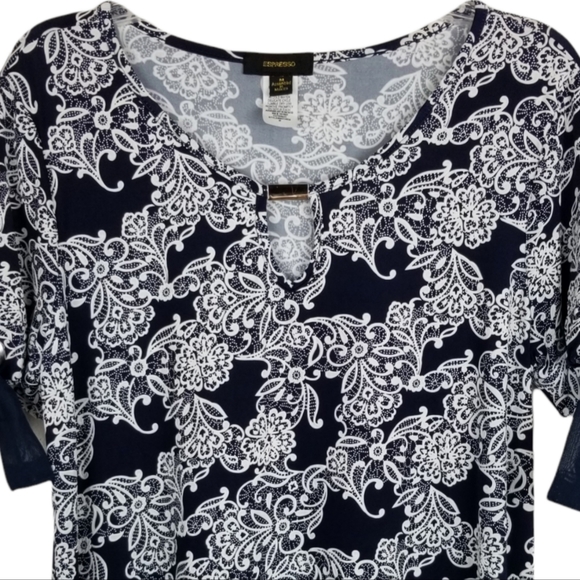 Espresso Scoop Neck Shift Dress - Picture 3 of 9